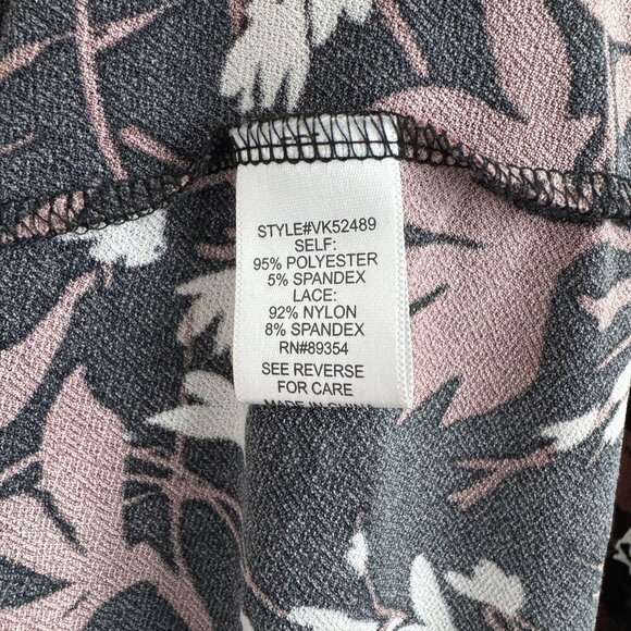 Adrienne Vittadini Women 3/4 sleeves Floral Maxi Dress Size L - Picture 6 of 10